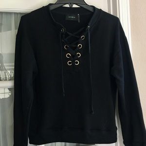 🆕 Lace Up Sweatshirt - L